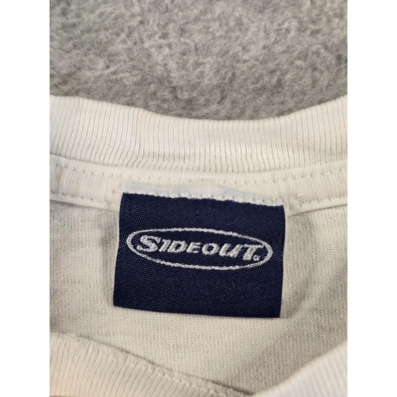 Vintage Y2K Sideout Tee White July 4th 2000 American Flag TShirt Grunge Kids Med - Picture 6 of 11